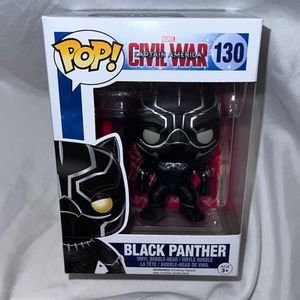 Brand New In Box Funko POP! Marvel Cpt Ameri Civil War Black Panther #130 Figure